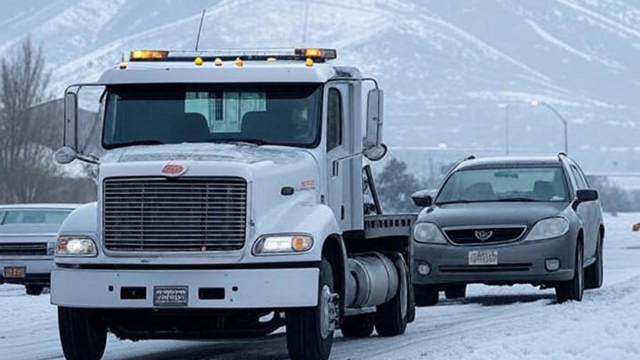 Salt Lake Jump Starts during winter freeze on I-15