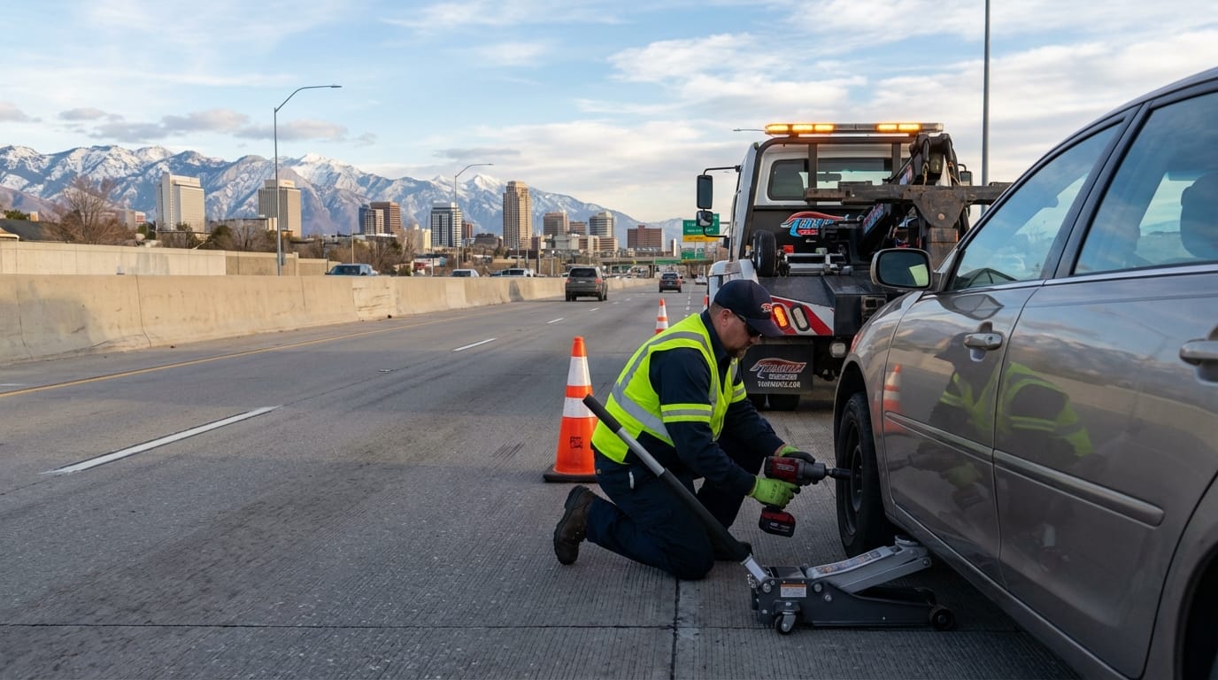 Tire Change Service Salt Lake City | 24/7 Roadside Safety - Salt Lake City Towing